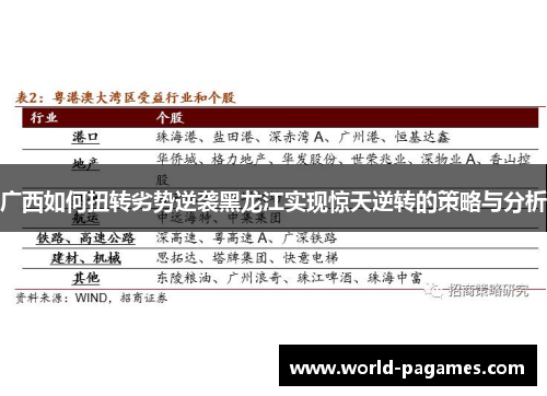 广西如何扭转劣势逆袭黑龙江实现惊天逆转的策略与分析