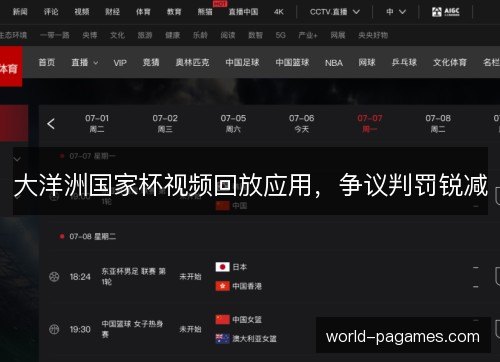 大洋洲国家杯视频回放应用,争议判罚锐减 大洋洲国家杯视频回放应用,争议判罚锐减